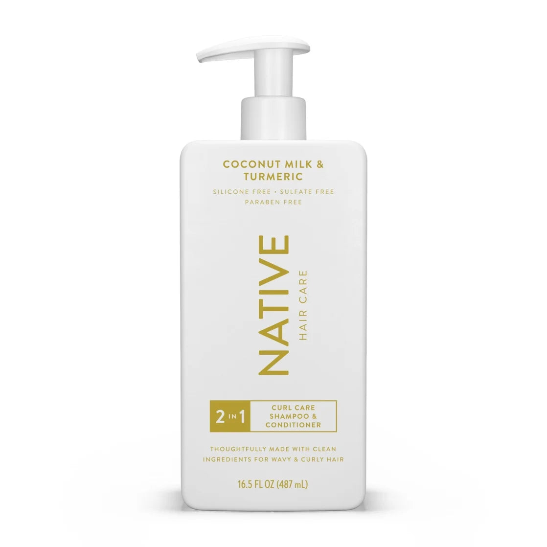 Curls Care 2-In-1 Conditioning Shampoo with Coconut Milk & Turmeric, 16.5 Oz