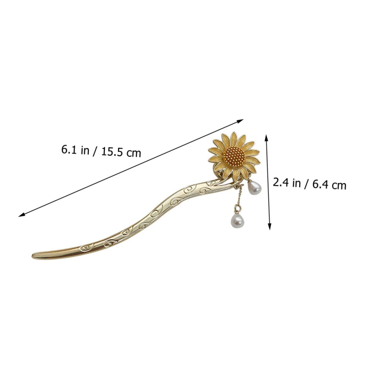 Daisy Hair Accessory Vintage Hair Accessories Sunflower Hair Clip Hair Ornaments for Women Japanese Hair Chopsticks Sunflower Hair Dangle Hair Pin Dangle Hair Sticks Walk Wild