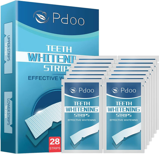 Teeth Whitening Strip - Whitening Strips for Teeth Sensitive, Professional Teeth Whitening Strips, Fast Remove Smoking, Coffee, Wine Stains, Teeth Whitening Kit Pack of 28 Non-Slip Strips