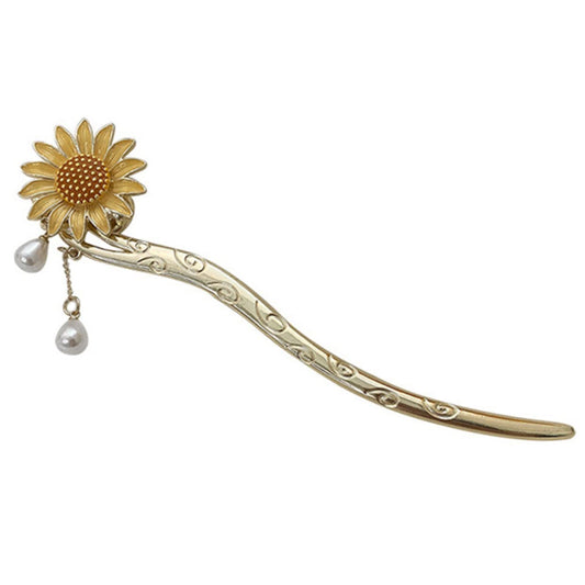 Daisy Hair Accessory Vintage Hair Accessories Sunflower Hair Clip Hair Ornaments for Women Japanese Hair Chopsticks Sunflower Hair Dangle Hair Pin Dangle Hair Sticks Walk Wild