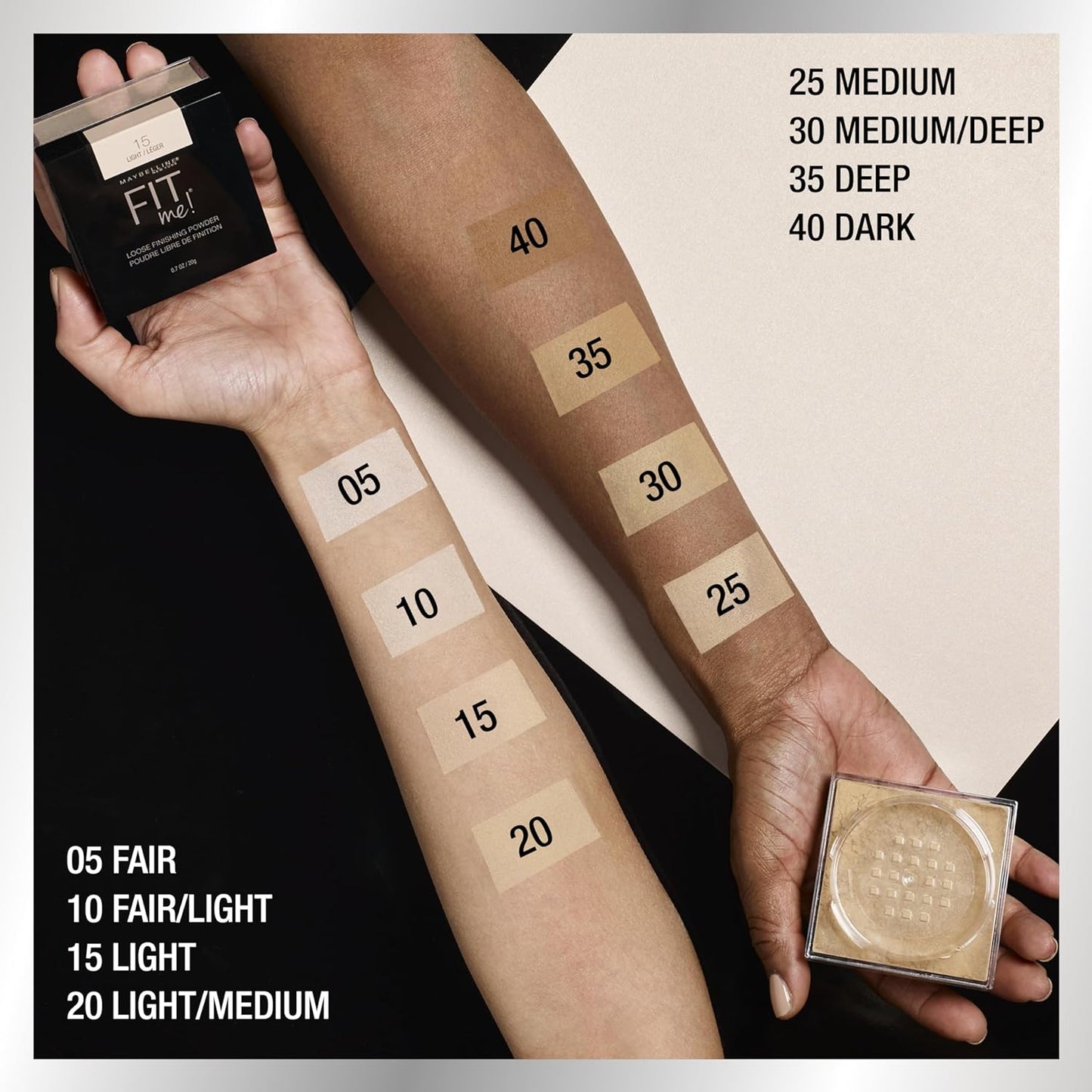Fit Me Loose Setting Powder, Face Powder Makeup & Finishing Powder, Medium, 1 Count