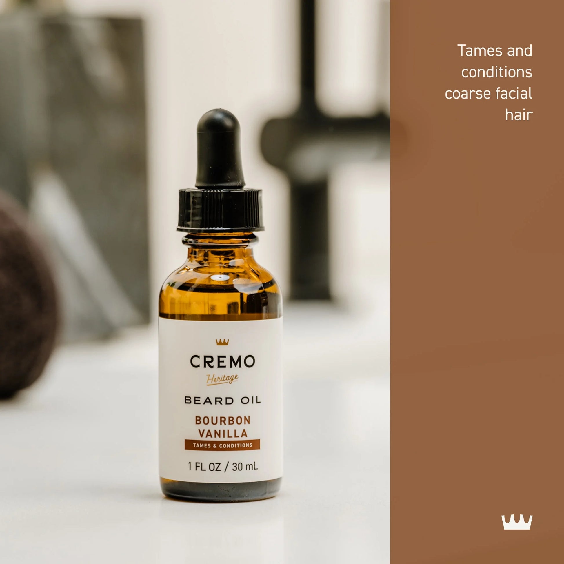 Beard Oil, Bourbon Vanilla Scent, 1 Fl Oz, Moisturizes & Softens Beards