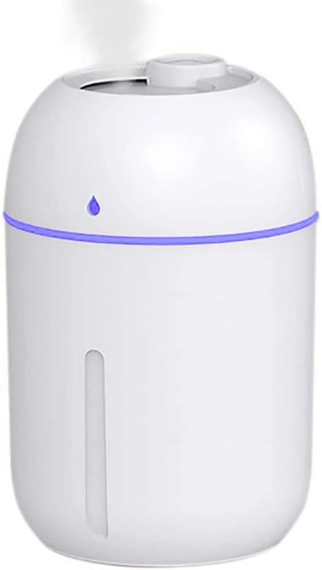 Mini Humidifier, 300Ml Portable Small Humidifiers for Baby, Car Humidifier Diffuser for Travel Plants Bedroom Desk Office, Cool Mist Air Humidifier with 7 Color Night Lights